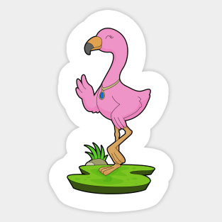 Flamingo Necklace Sticker